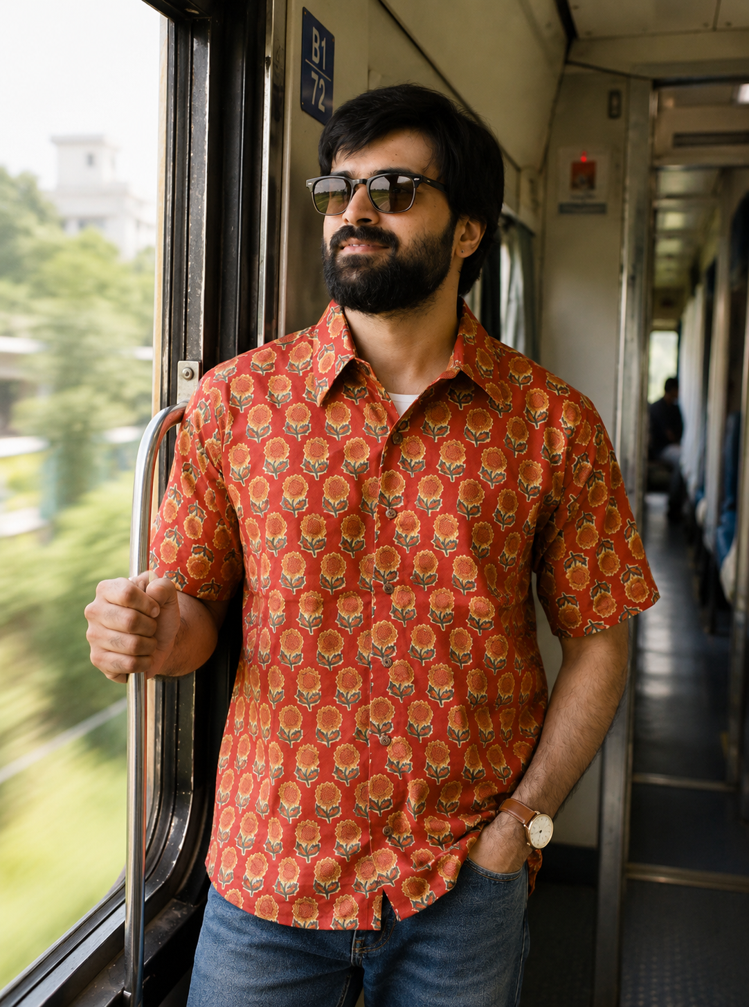 MEN'S HALF SLEEVES SHIRT (ETHNIC)
