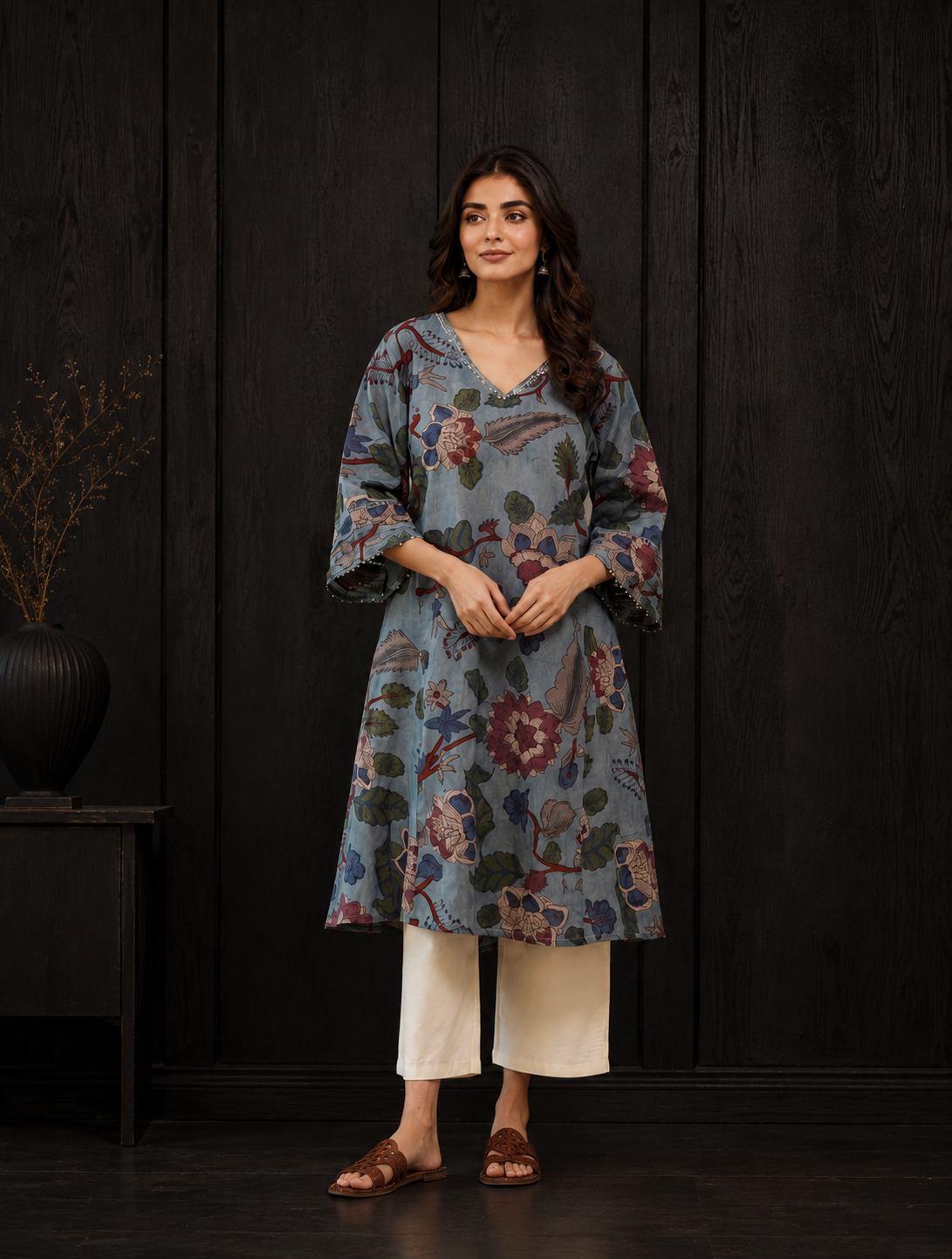 Long Kurti - V neck