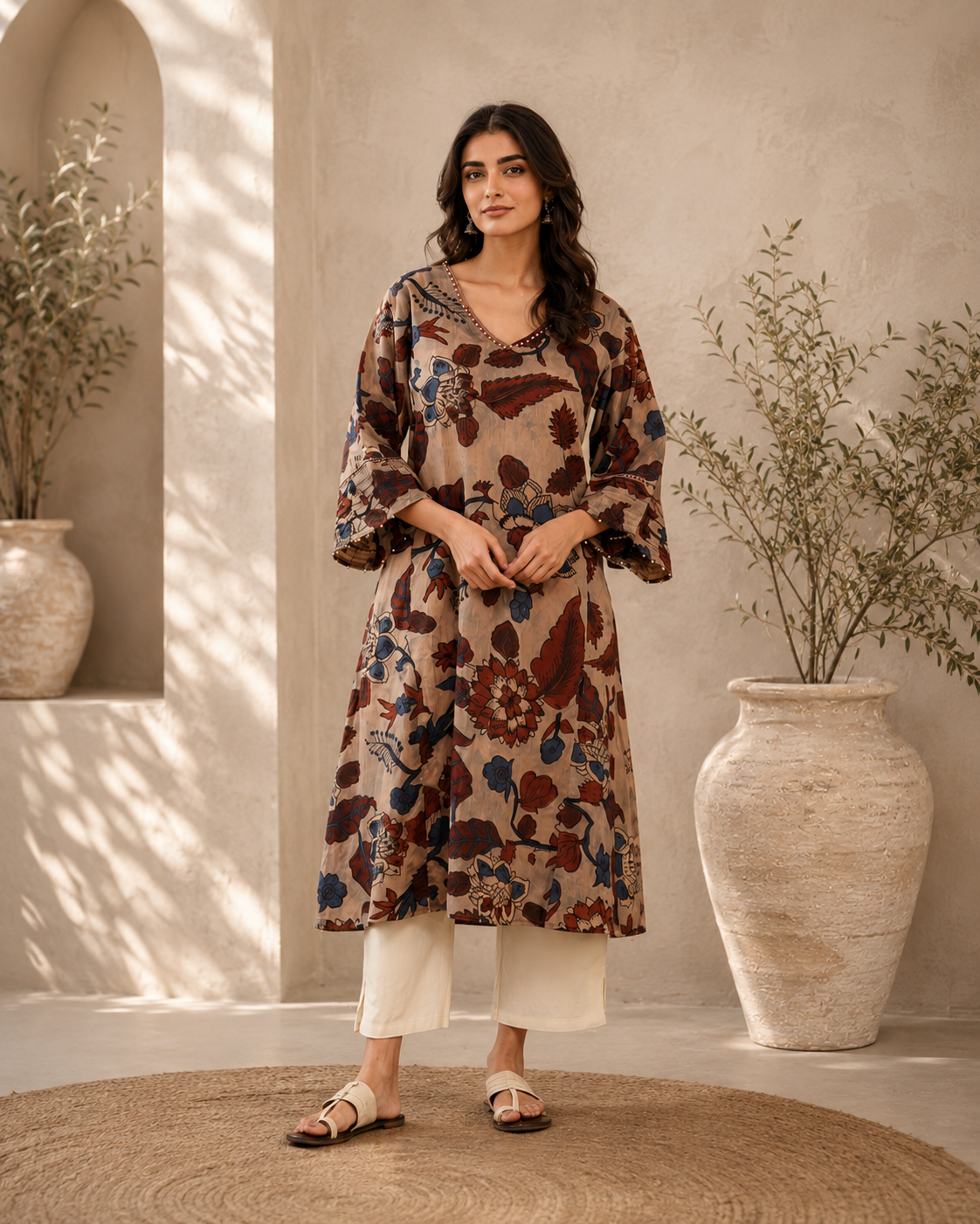 Long Kurti - V neck
