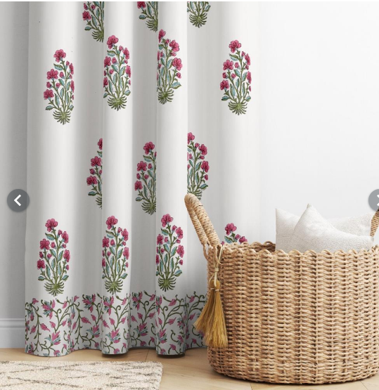 HANDBLOCK PRINT CURTAIN (PAIR)